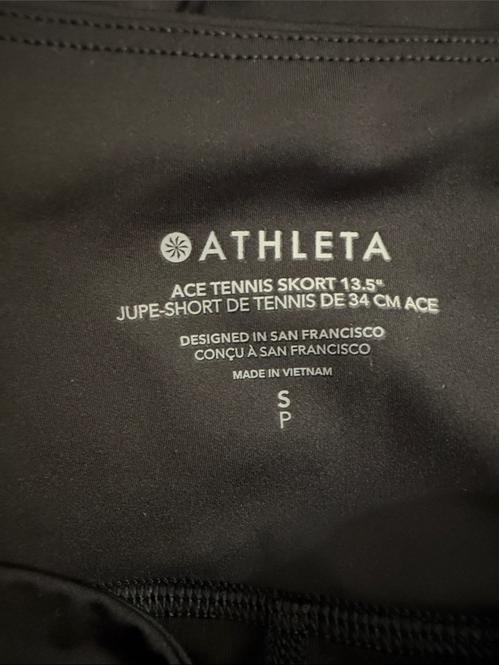 Athleta Black Ace Tennis Skort 13.5” small S skirt - Picture 2 of 9
